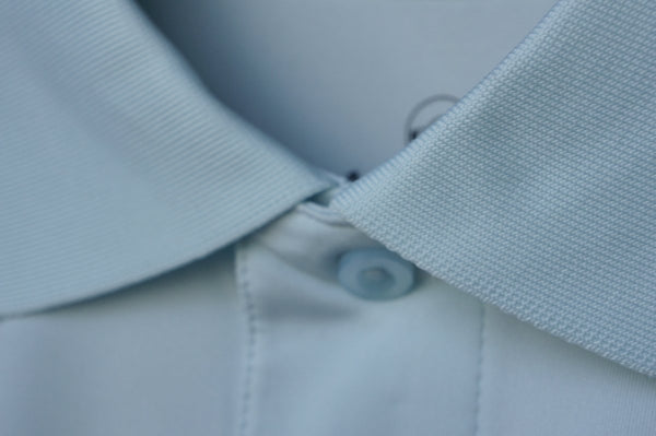 Men's Polyester Baby Blue Polo - Dogtowne Dry Goods