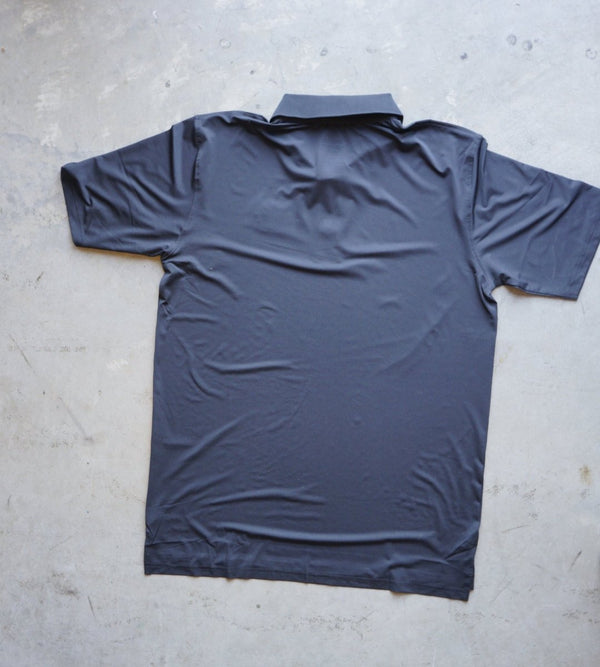 Men's Polyester Black Polo - Dogtowne Dry Goods