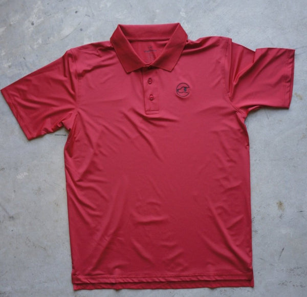 Men's Polyester Cardinal Polo - Dogtowne Dry Goods