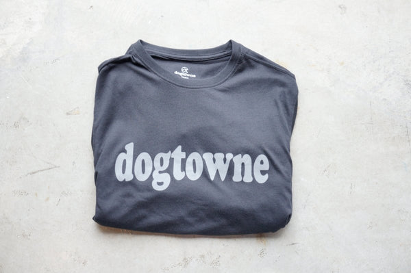 Men's TriBlend LS Crewneck Black Logo Tee - Dogtowne Dry Goods