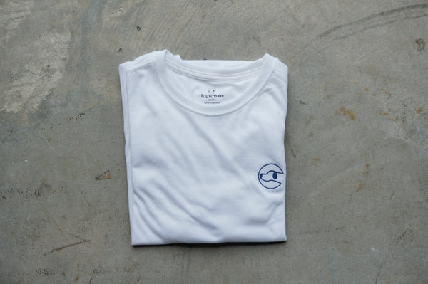 TriBlend LS Crew White Logo Tee - Dogtowne Dry Goods