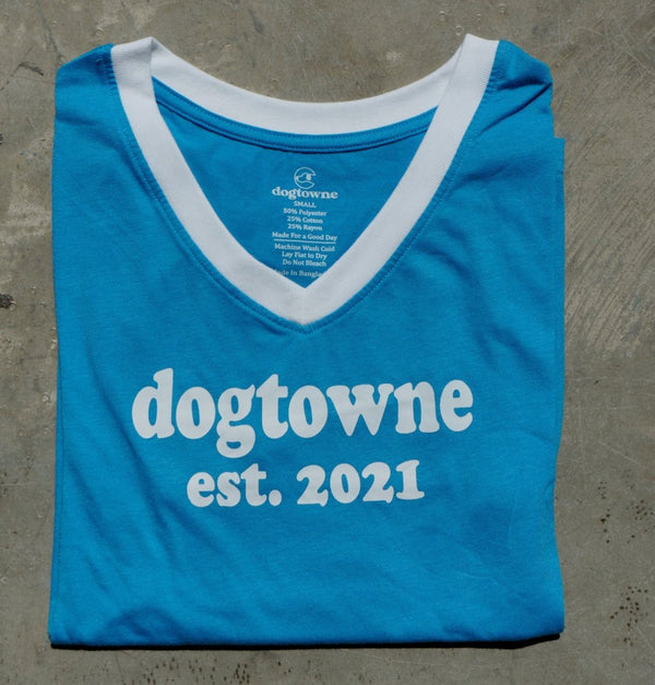 TriBlend LS V - Neck Blue 2021 Tee - Dogtowne Dry Goods