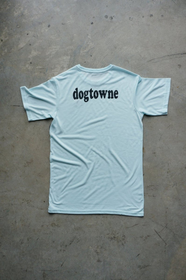 TriBlend SS Crew Baby Blue Logo Tee - Dogtowne Dry Goods