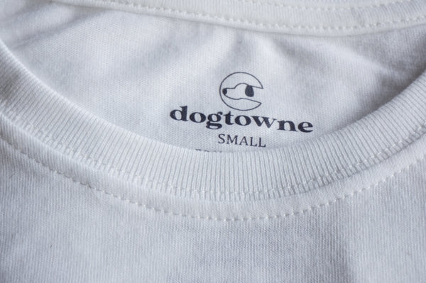 TriBlend SS Crew White Logo Tee - Dogtowne Dry Goods