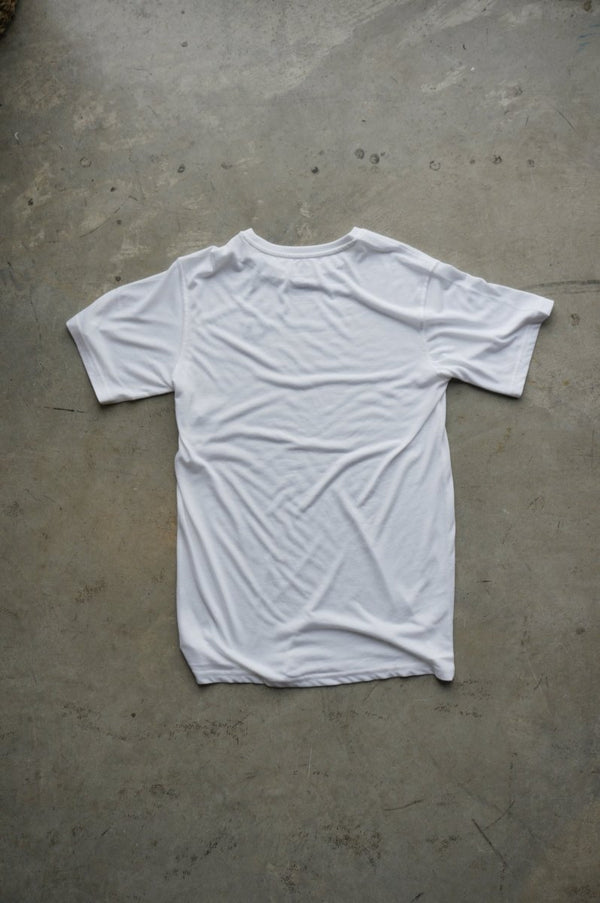 TriBlend SS Crew White Logo Tee - Dogtowne Dry Goods