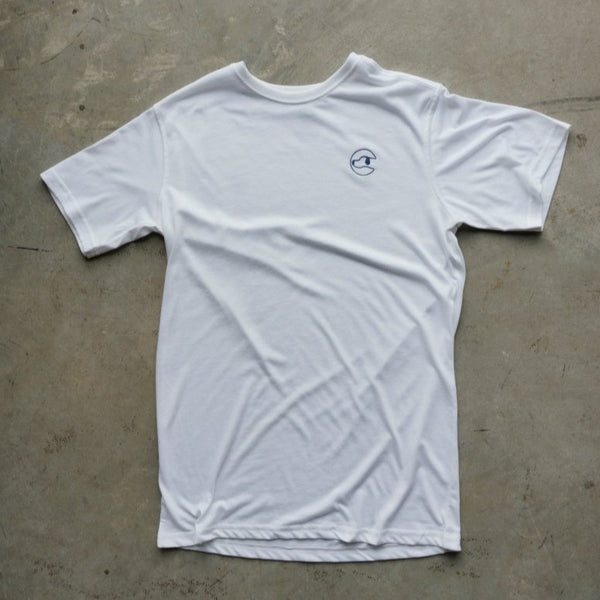 TriBlend SS Crew White Logo Tee - Dogtowne Dry Goods