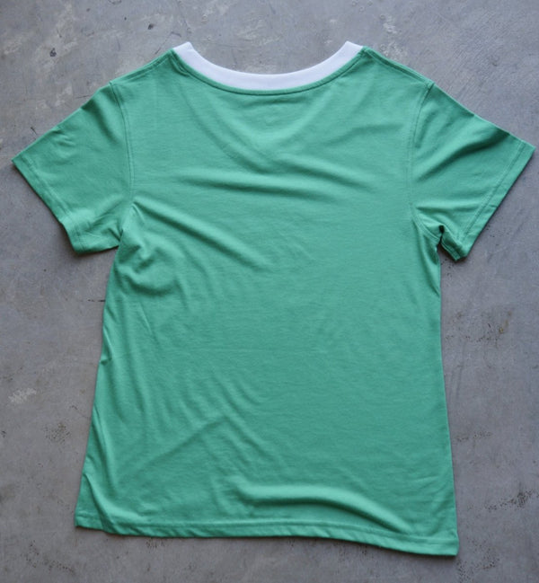 TriBlend SS V - Neck Green Logo Tee - Dogtowne Dry Goods