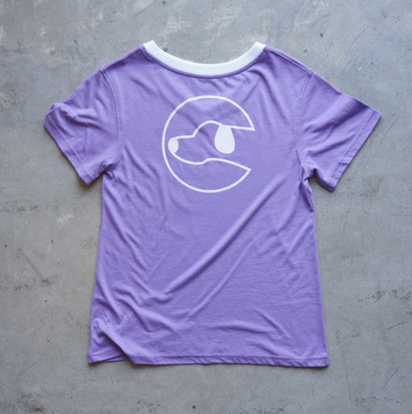 TriBlend SS V - Neck Lilac Dog Hero Tee - Dogtowne Dry Goods