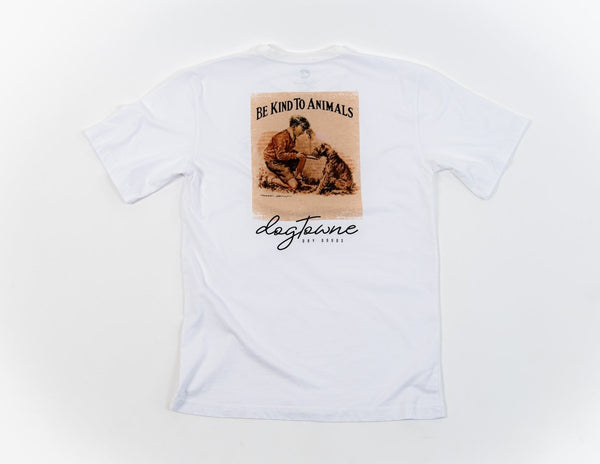 Mahalo Cotton Tee - Be Kind to Animals - Dogtowne Dry Goods