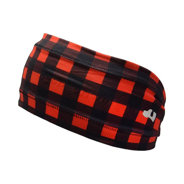 The Cooper Performance Headband - FH Plaid Red - Dogtowne Dry Goods